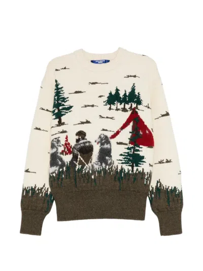 Junya Watanabe Graphic-print Sweatshirt In Neutral