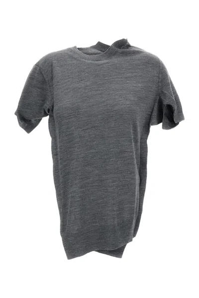 Junya Watanabe Grey Fine Wool T-shirt In Gray