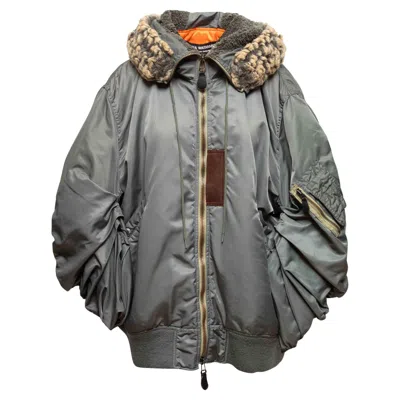 Pre-owned Junya Watanabe Grey  Comme Des Garcons Oversized Hooded Bomber Jacket Size Us Xs In Gray