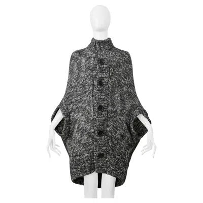 Pre-owned Junya Watanabe Grey Melange Cardigan Cape Sweater 2008 In Gray