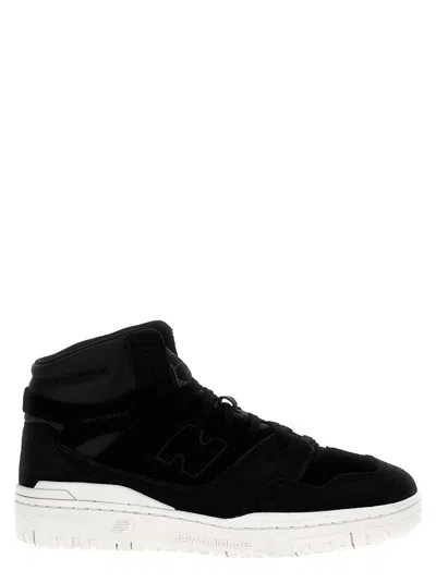 Junya Watanabe High-top Suede And Leather Sneakers In Black