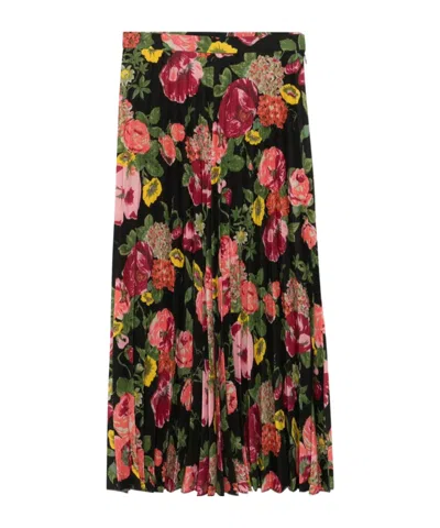 Junya Watanabe High Waist Mid-length Skirt In Multicolor
