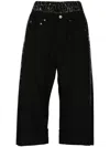 Junya Watanabe Logo-patch Panelled-design Cropped Jeans In Black