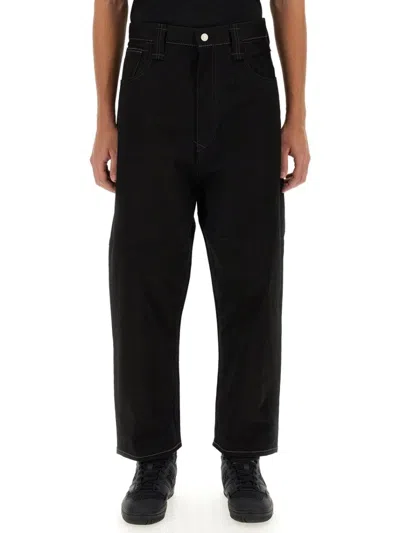 JUNYA WATANABE HIGH-WAISTED WIDE-LEG PANTS WITH DISTINCTIVE STITCHING