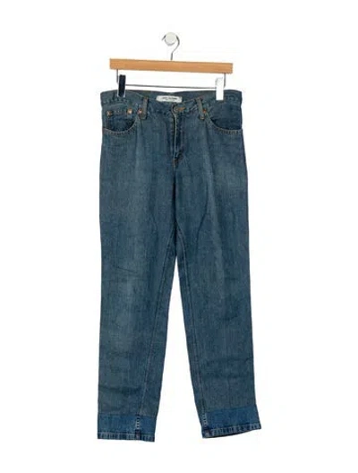 Pre-owned Junya Watanabe High-rise Straight Leg Jeans In Blue