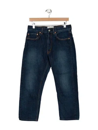 Pre-owned Junya Watanabe High-rise Straight Leg Jeans In Blue