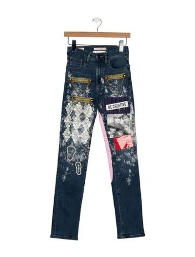 Pre-owned Junya Watanabe High-rise Straight Leg Jeans W/ Tags In Blue