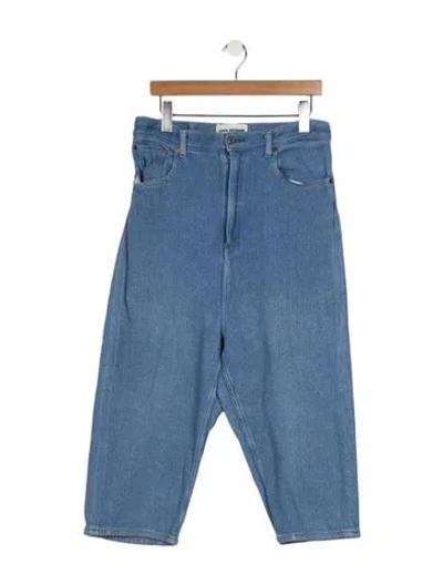 Pre-owned Junya Watanabe High-rise Wide Leg Jeans In Blue