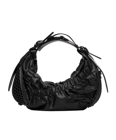 Junya Watanabe Hm2 Crunch Shoulder Bag In Black