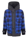 格纹连帽夹克