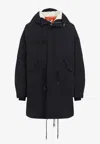 Junya Watanabe Ribbed Cuff Drawstring Coat In Black