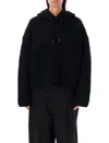 JUNYA WATANABE JUNYA WATANABE HOODED KNITTED DRAWSTRING JUMPER