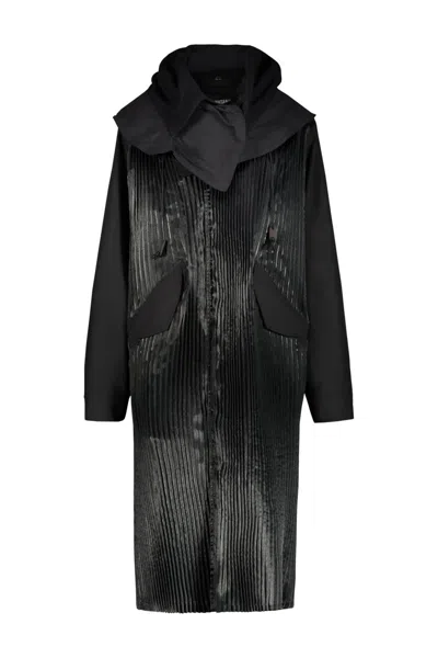 Junya Watanabe Zip-up Hooded Jacket In Black