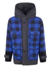 Junya Watanabe Hooded Check-pattern Jacket In Brown