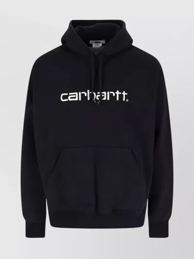 JUNYA WATANABE HOODED SWEATSHIRT WITH GRAPHIC PRINT AND POCKET