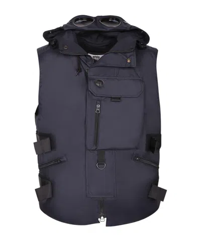 Junya Watanabe Hooded Vest In Blue