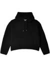 Junya Watanabe Cable Knit Hooded Drawstring In Black