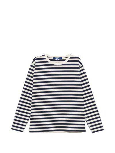Junya Watanabe Horizontal-stripe Long-sleeve T-shirt In Purple