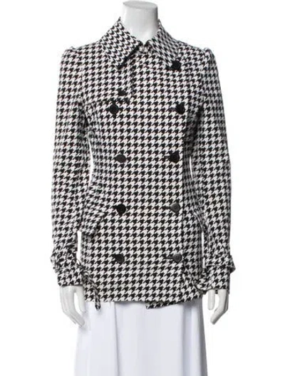 Pre-owned Junya Watanabe Houndstooth Print Jacket In Black