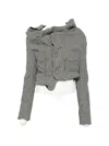 Junya Watanabe Houndstooth-pattern Draped-design Jacket In Gray
