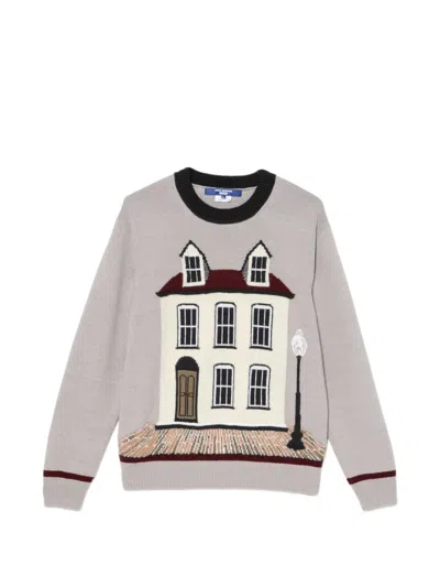Junya Watanabe House-intarsia Sweater In Neutral
