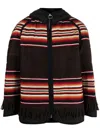 Junya Watanabe Stripe-design Fringed Padded Jacket