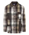 Junya Watanabe Long-sleeved Checked Shirt In Black