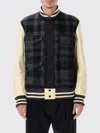 Junya Watanabe Quilted Back Varsity Style Jacket In Black