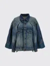 Junya Watanabe Double-layer Faded Denim Jacket With Chest Pockets In Blue