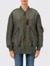 Junya Watanabe Lightweight Nylon Jacket With High Collar And Streamlined Silhouette In Green