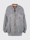 Junya Watanabe Oversized Bomber Jacket Ribbed Cuffs In Gray