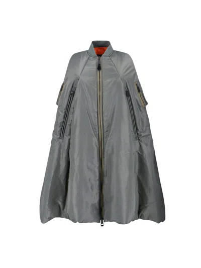 Junya Watanabe Maxi Cape In Gray