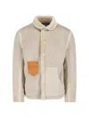 Junya Watanabe Modern High Collar Jacket Front Pockets In Neutral