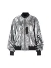 Junya Watanabe Casual Jacket With Elasticated Hem And Metallic Finish In Silver