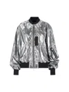 Junya Watanabe Casual Jacket With Elasticated Hem And Metallic Finish In Silver