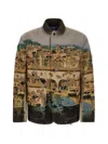 Junya Watanabe Jacquard Square Jacket Collared Patch Pockets In Multi