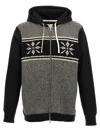 Junya Watanabe Cotton And Wool Hoodie In White/black
