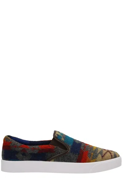 Junya Watanabe Jacquard Slip-on Sneakers In Grey