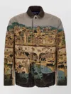Junya Watanabe Jacquard Square Jacket Collared Patch Pockets In Multi
