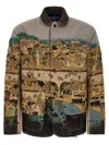Junya Watanabe Jacquard Square Jacket Collared Patch Pockets In Multi