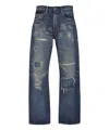 Junya Watanabe Distressed-effect Jeans In Blue