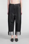 Junya Watanabe Black Cotton Cupro Glitter Denim Jeans