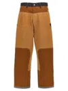 Junya Watanabe Men's Canvas & Denim Patchwork Jeans In Multicolor