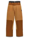 Junya Watanabe Men's Canvas & Denim Patchwork Jeans In Multicolor