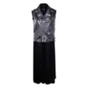 Junya Watanabe Sleeveless Long Jacket Belted Waist In Black