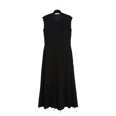 Pre-owned Junya Watanabe Junya Wanatabe Comme Des Garcons Robe Fr36/38 Black Felt Knot Dress Uk8/10 Us6/8