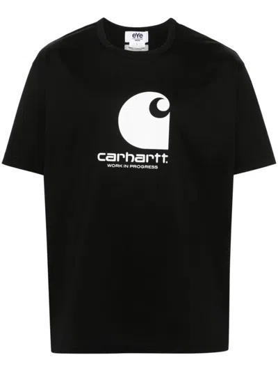 Junya Watanabe Man X Carhartt Wip Logo T-shirt In Black