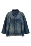Junya Watanabe Double-layer Faded Denim Jacket With Chest Pockets