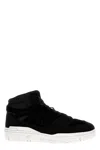 Junya Watanabe High-top Sneakers With Textured Upper And Rubber Sole In Black