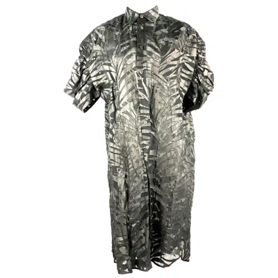 Pre-owned Junya Watanabe Junya Wataname Comme Des Garcons Black Linen Shirt Dress Size Xs